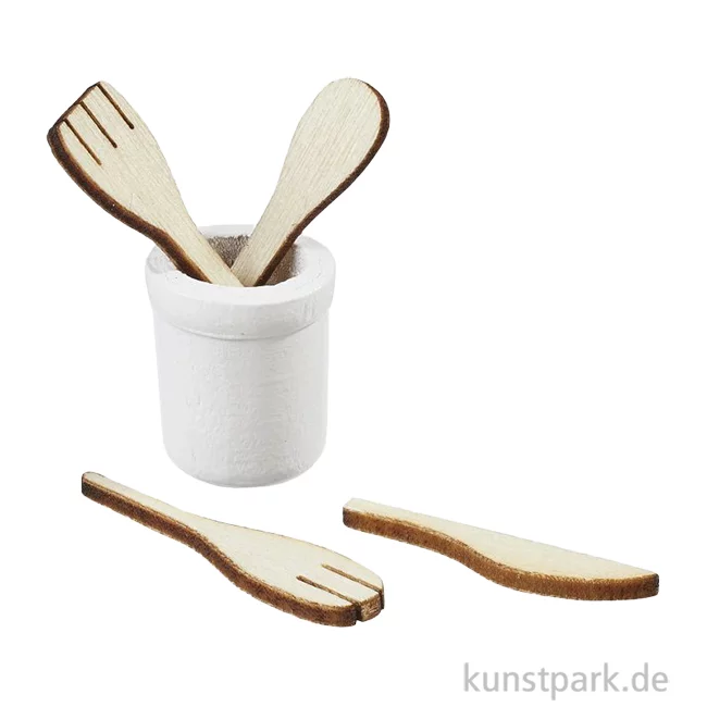 Artikelbild 1 des Artikels “Miniatur Küchenhelfer, Holz, 3 cm, 5-teilig “