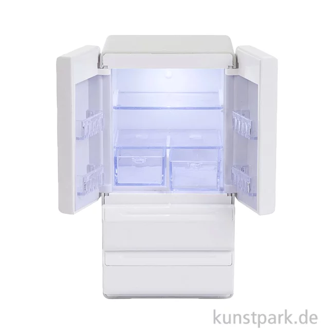 Artikelbild 1 des Artikels “Miniatur Kühlschrank mit Beleuchtung, Weiß, 12 x 6,3 x 5,5 cm “