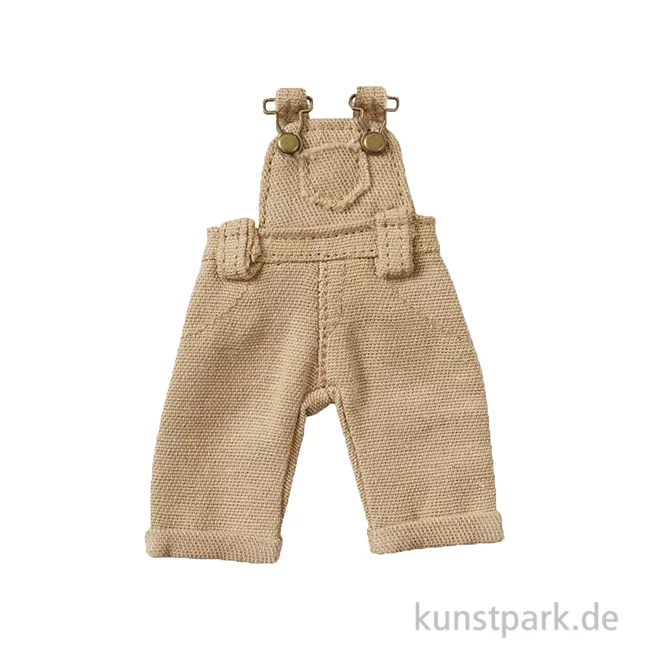 Artikelbild 1 des Artikels “Miniatur Latzhose, Beige, 8,5 x 4 cm “