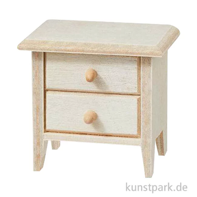Artikelbild 1 des Artikels “Miniatur Nachtkästchen, Holz, Natur, 4,6 x 3,2 x 4,9 cm “