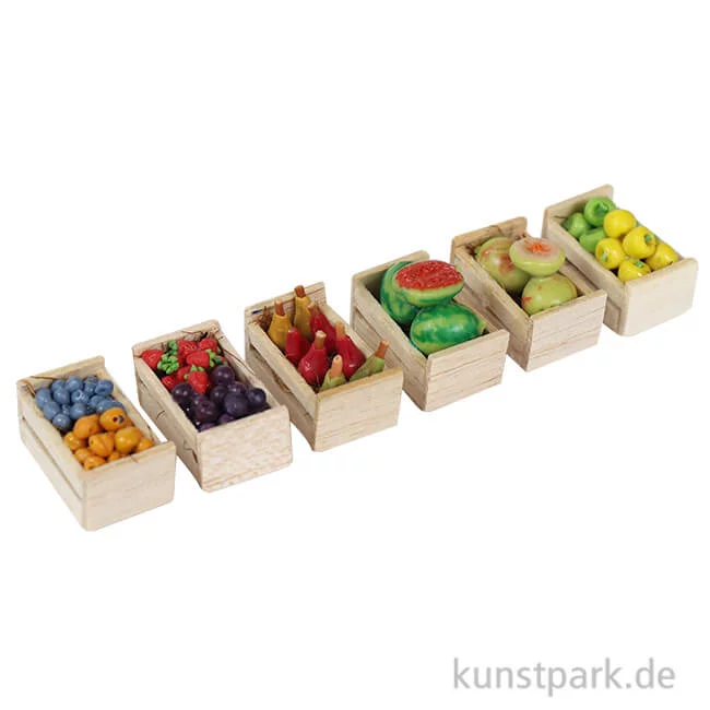Artikelbild 1 des Artikels “Miniatur Obstkiste, sortiert, 3,2 x 1,8 cm “