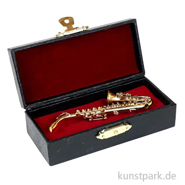 Artikelbild 1 des Artikels “Miniatur Saxophon mit Koffer, 8 cm “