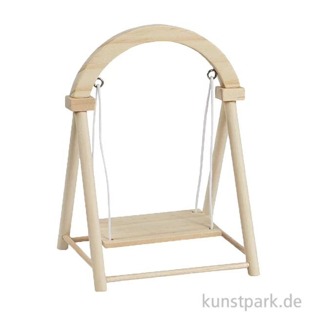 Artikelbild 1 des Artikels “Miniatur Schaukel, Holz, Natur, 9 x 8 x 12 cm “