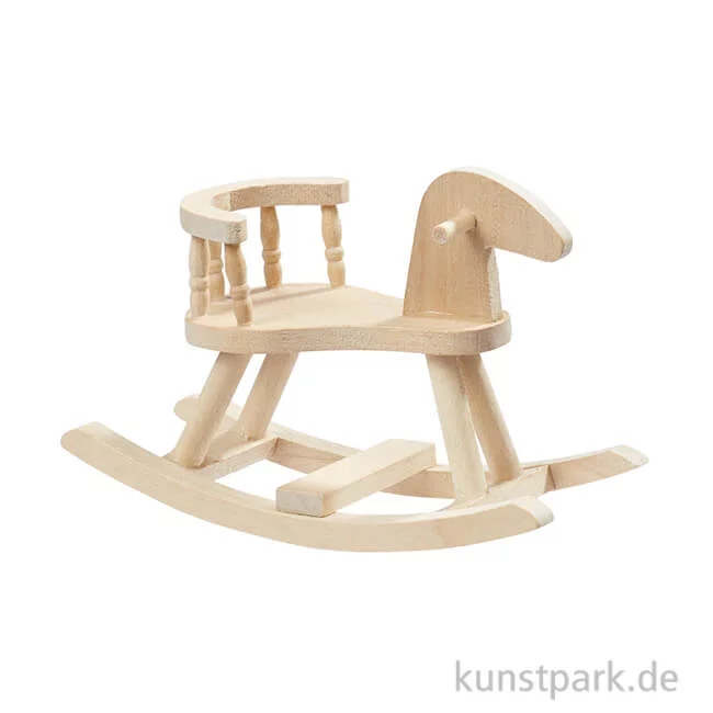 Artikelbild 1 des Artikels “Miniatur Schaukelpferd, Holz, 6 cm “