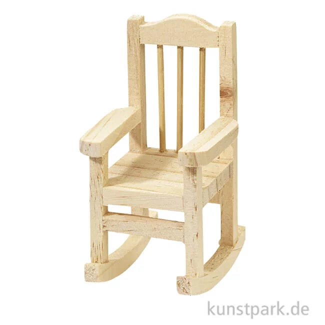 Artikelbild 1 des Artikels “Miniatur Schaukelstuhl, Holz, 5,5 x 5,5 x 10 cm “