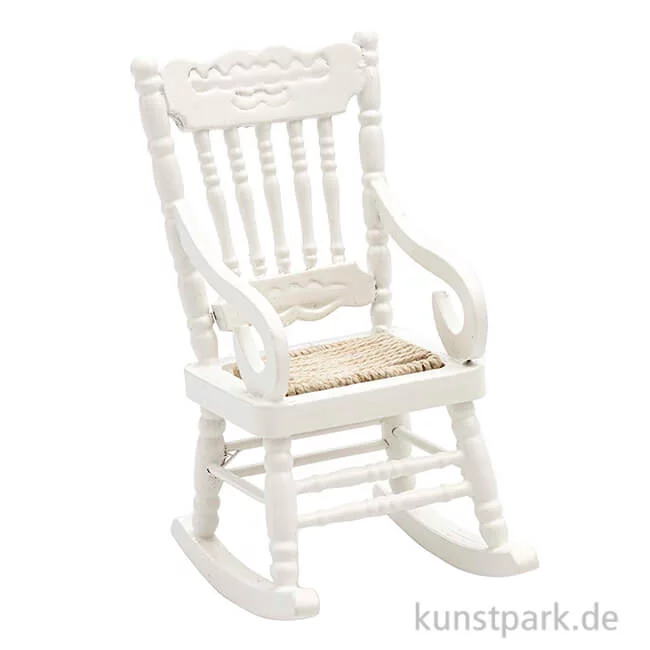 Artikelbild 1 des Artikels “Miniatur Schaukelstuhl, Weiß, 5 x 6,7 x 10,2 cm “