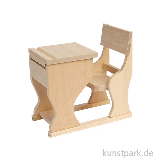 Artikelbild 1 des Artikels “Miniatur Schulbank, Holz, 7,8 x 4,4 x 7,8 cm “