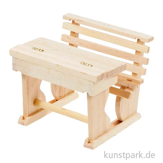 Artikelbild 1 des Artikels “Miniatur Schulbank, Holz, Natur, 7 x 5,8 x 6 cm “