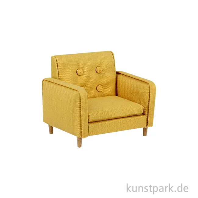 Artikelbild 1 des Artikels “Miniatur Sessel, Ocker, 8 x 6 x 7 cm “