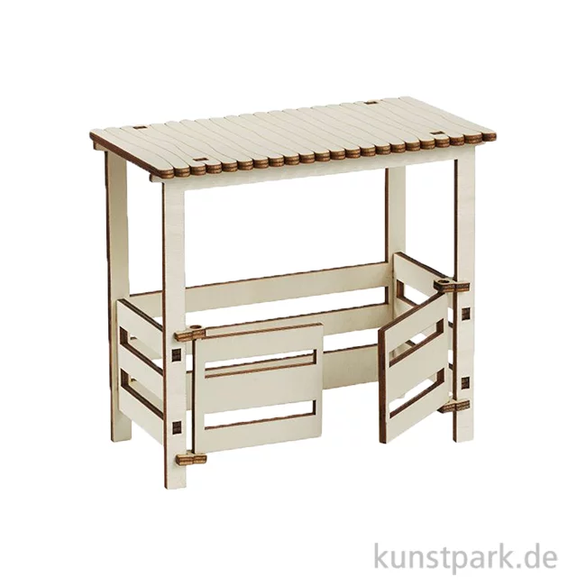 Artikelbild 1 des Artikels “Miniatur Stall, Holzbausatz, Groß, 15 x 8 x 13,5 cm “
