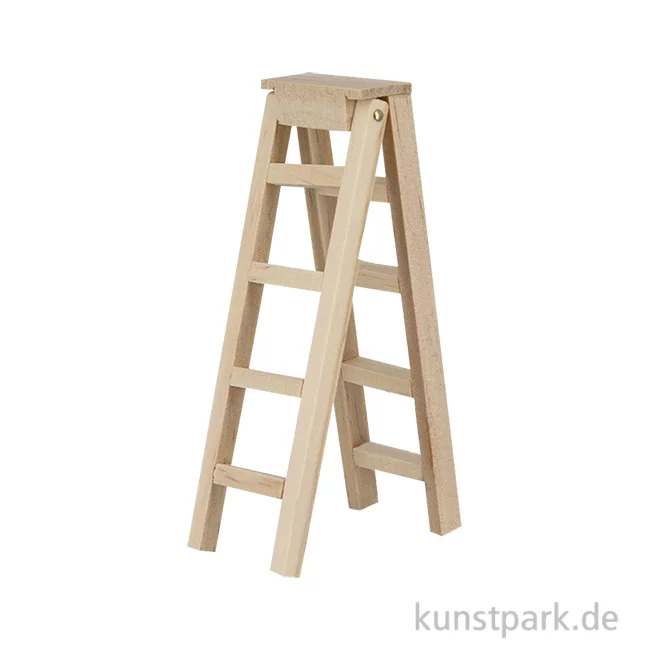 Artikelbild 1 des Artikels “Miniatur Stehleiter mit 4 Stufen, Naturholz, 3 x 1 x 10 cm “