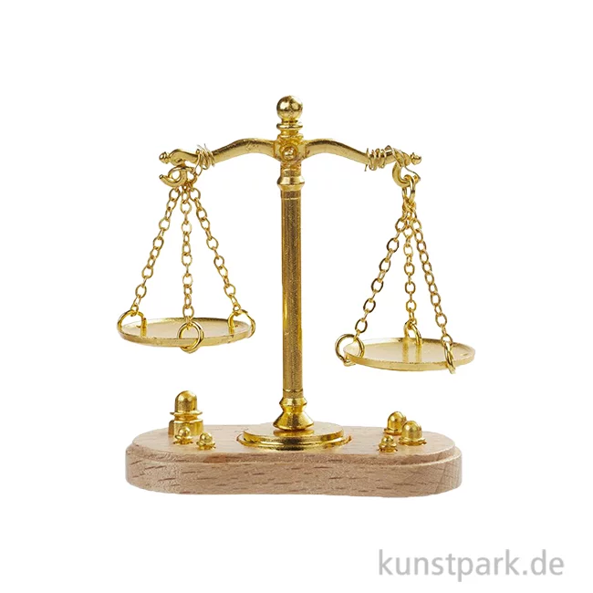Artikelbild 1 des Artikels “Miniatur Waage, Gold Natur, 4,3 x 2 x 5 cm “