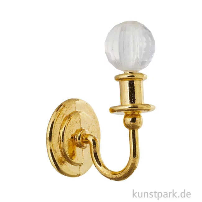 Artikelbild 1 des Artikels “Miniatur Wandlampe, Gold, 2,2 cm, 2-teilig “