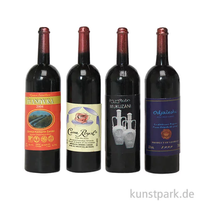 Artikelbild 1 des Artikels “Miniatur Weinflaschen, 4,5 cm, 4 Stück “