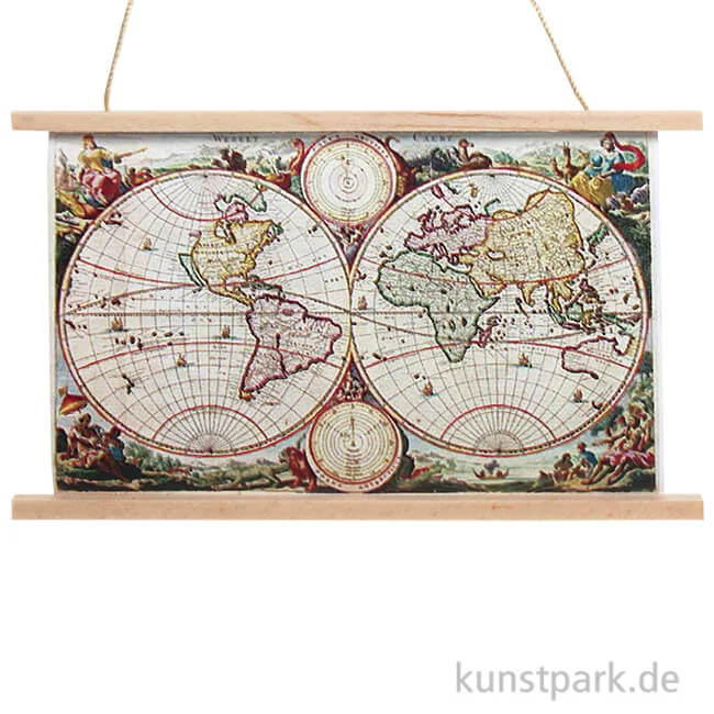 Artikelbild 1 des Artikels “Miniatur Weltkarte Antik, 7,5 x 5 cm “
