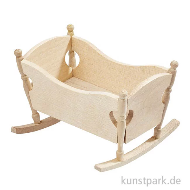 Artikelbild 1 des Artikels “Miniatur Wiege, Holz, 8 x 7 x 5,5 cm “
