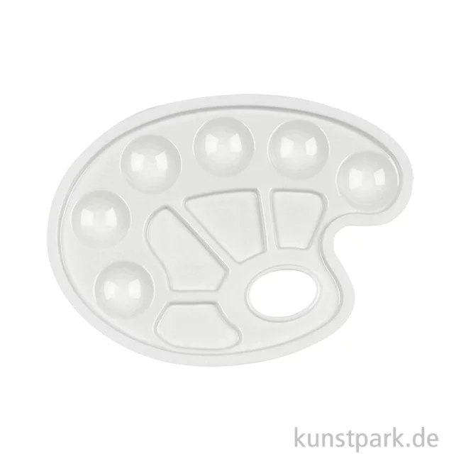 Artikelbild 1 des Artikels “Mischpalette aus Kunststoff, Oval mit Griffloch, 10 Mischmulden “