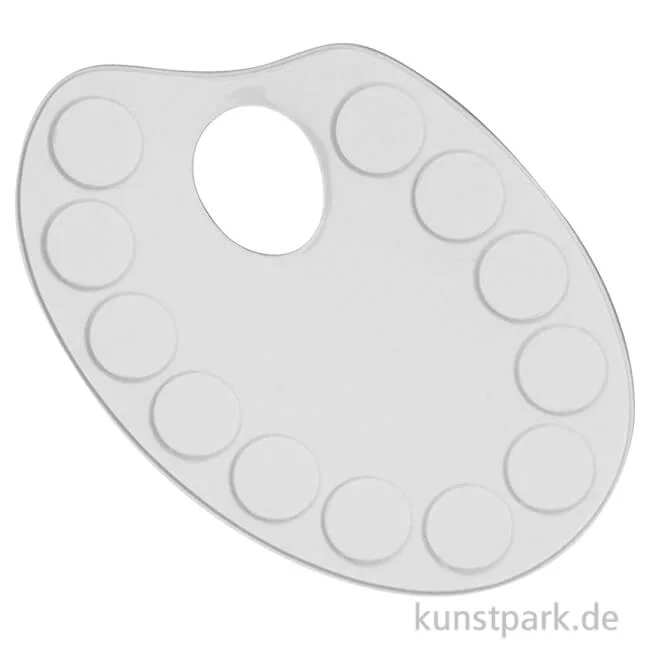 Artikelbild 1 des Artikels “Mischpalette mit 12 Vertiefungen, Metall, Oval “