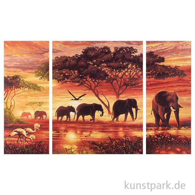 Artikelbild 1 des Artikels “Schipper Malen nach Zahlen, Afrika Elefantenkarawane “