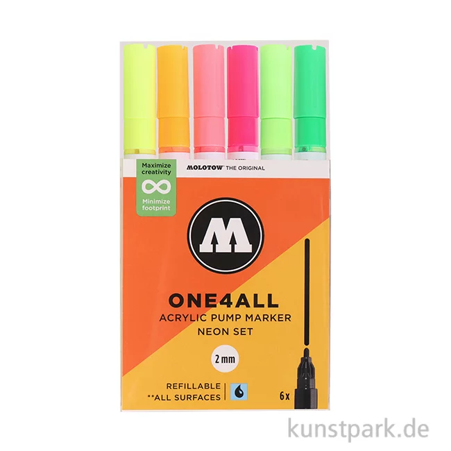 Artikelbild 1 des Artikels “Molotow ONE4ALL Marker - 127HS Neon-Kit 6er “