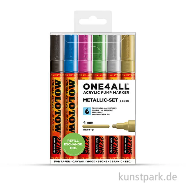 Artikelbild 1 des Artikels “Molotow ONE4ALL Marker - 227HS Metallic-Kit “