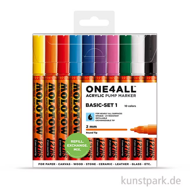 Artikelbild 1 des Artikels “Molotow ONE4ALL Marker - 127HS Basic-Set 1 10er “