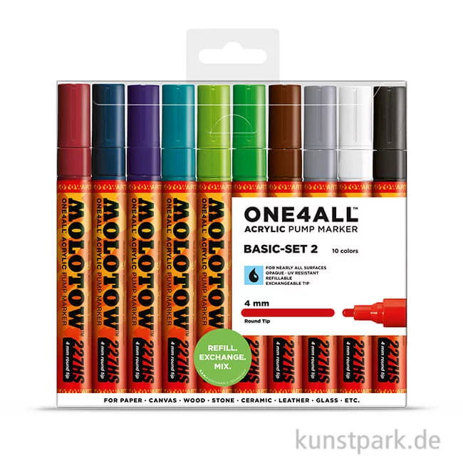 Artikelbild 1 des Artikels “Molotow ONE4ALL Marker - 227HS Basic Set 2 10er “