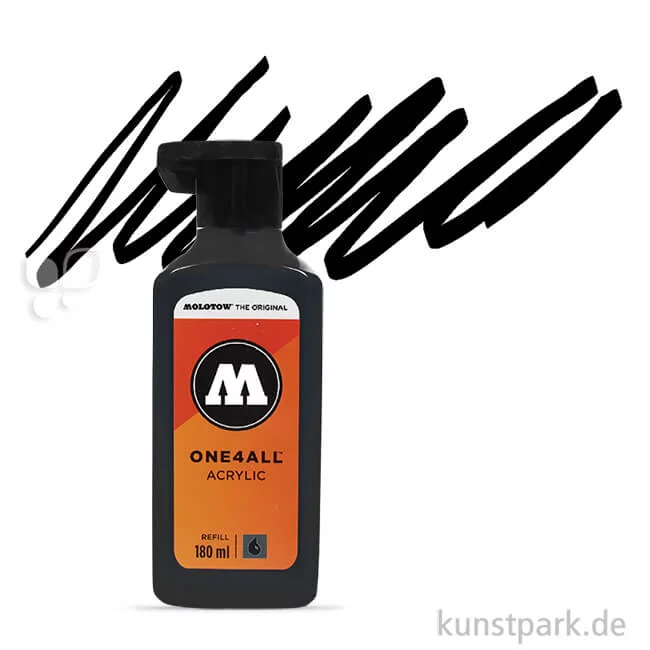 Artikelbild 1 des Artikels “Molotow ONE4ALL Nachfüllfarbe 180 ml | Signalschwarz“
