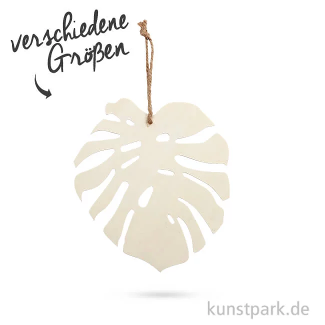 Artikelbild 1 des Artikels “Monstera Blatt aus Holz mit Aufhänger “