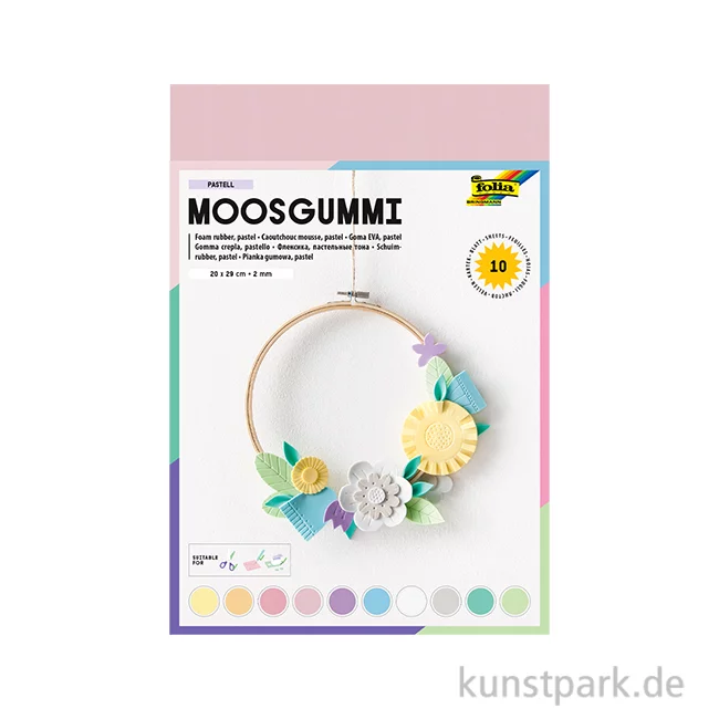 Artikelbild 1 des Artikels “Moosgummi in Pastellfarben, 20 x 29 cm, 10 Blatt “