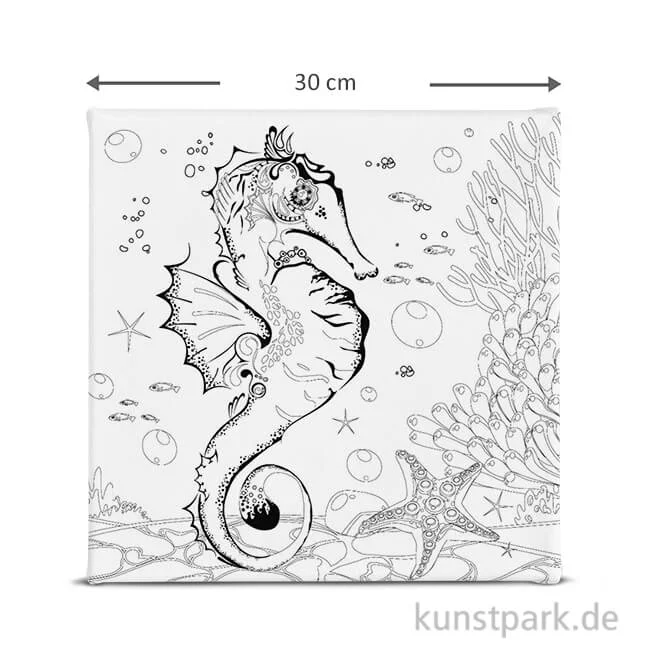 Artikelbild 1 des Artikels “Motiv-Keilrahmen Seepferdchen, 30x30 cm “