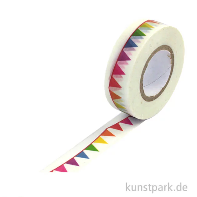 Artikelbild 1 des Artikels “Motiv-Klebeband Washi Tape - Party Wimpel, 15 mm, Rolle 15m “