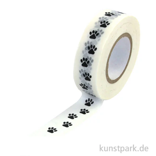 Artikelbild 1 des Artikels “Motiv-Klebeband Washi Tape - Pfotenabdrücke, 15 mm, Rolle 15m “