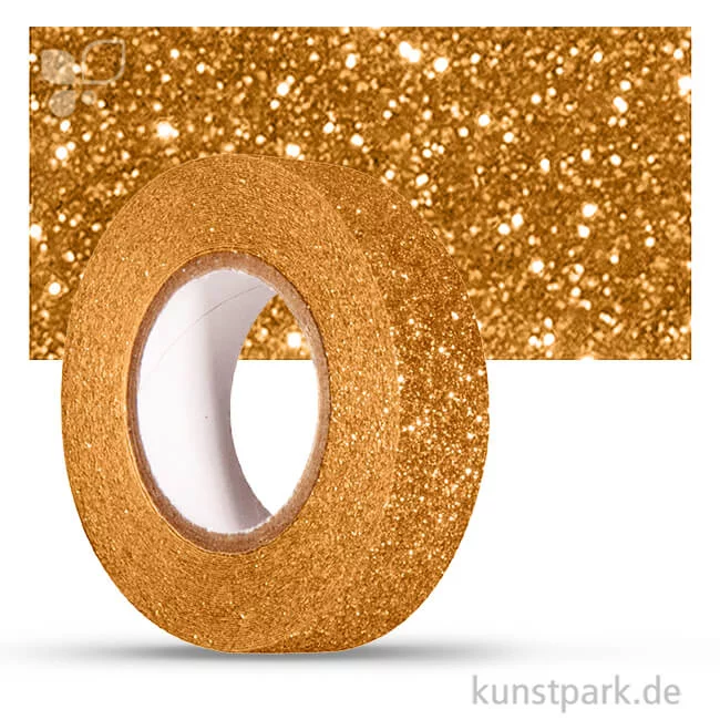 Artikelbild 1 des Artikels “Motiv-Klebeband Washitape - Glitter - 15 mm - 5 m Rolle Einzelfarbe | Gold“