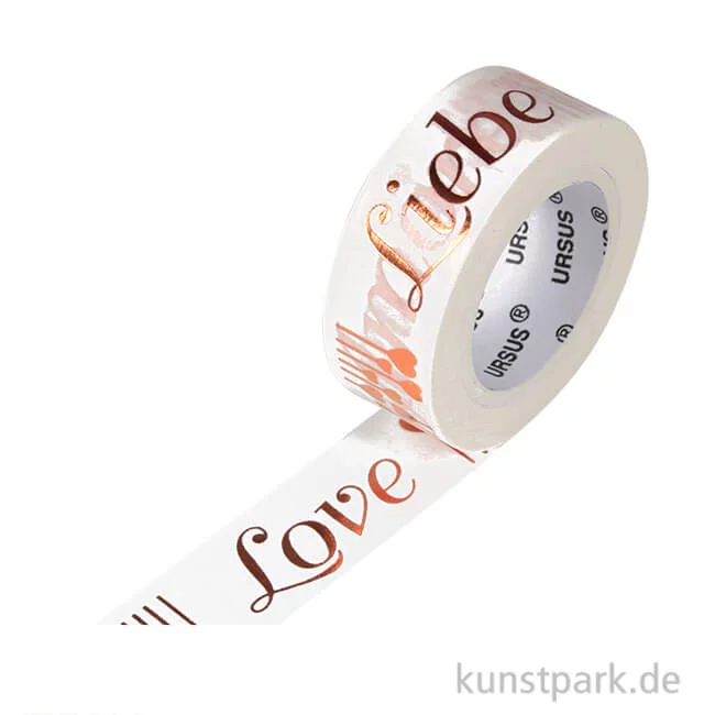 Artikelbild 1 des Artikels “Motiv-Klebeband Washitape - Liebe kupfer, 15 mm, 10 m “
