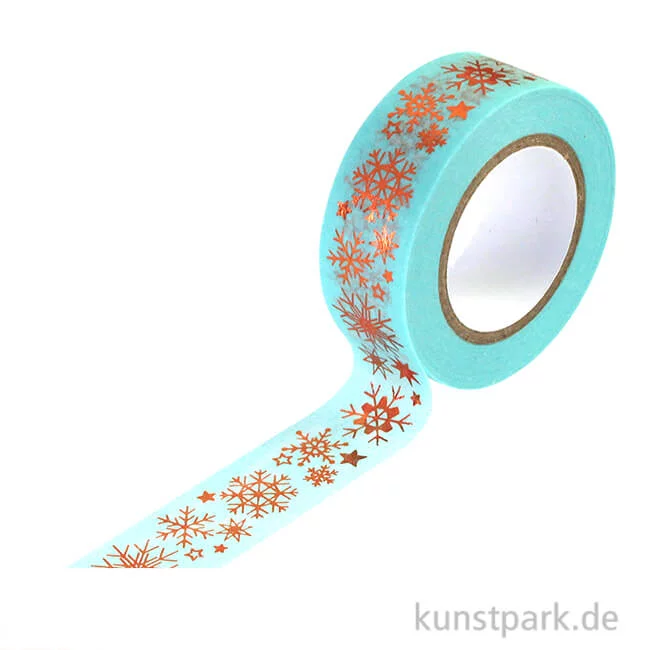 Artikelbild 1 des Artikels “Motiv-Klebeband Washitape - Schneeflocken, 15 mm, 10 m Rolle “