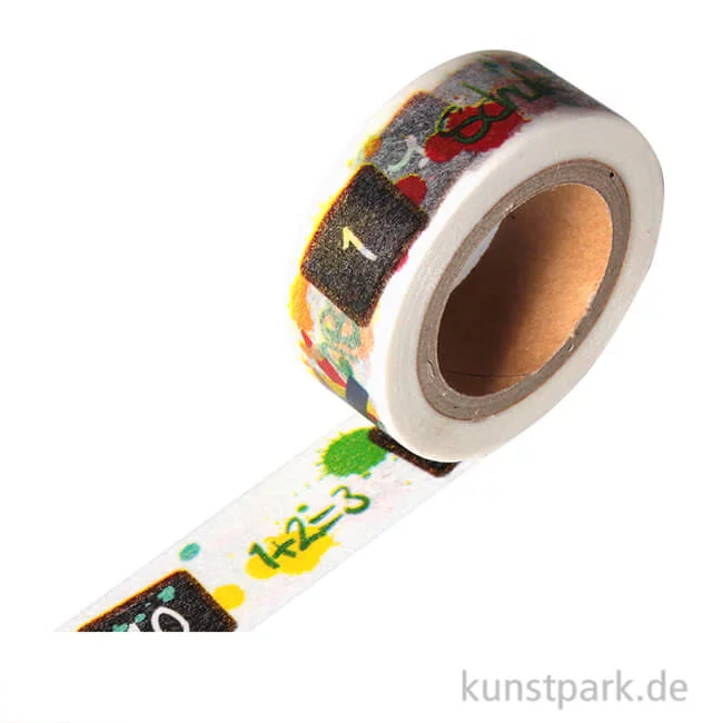 Artikelbild 1 des Artikels “Motiv-Klebeband Washitape - Schule, 15 mm, 10 m “