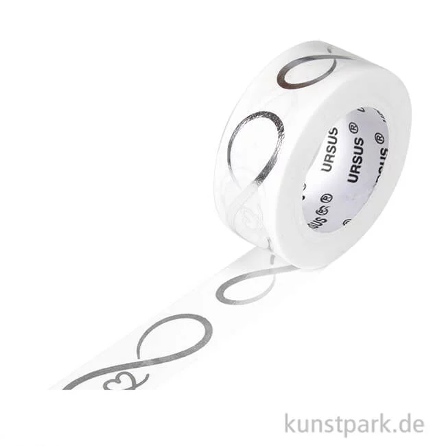 Artikelbild 1 des Artikels “Motiv-Klebeband Washitape - Unendlichkeit silber, 15 mm, 10 m “