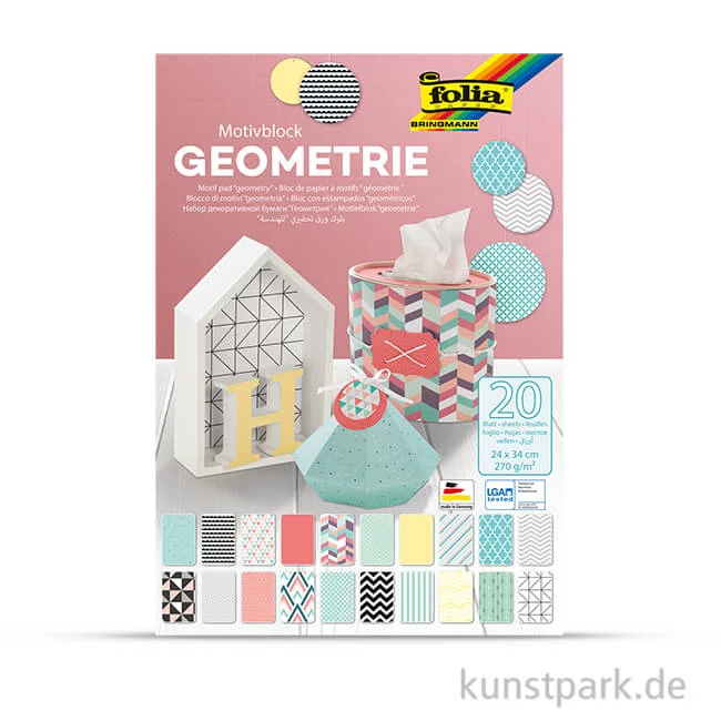 Artikelbild 1 des Artikels “Motivblock Geometrie, 24x34 cm, 20 Blatt sortiert “