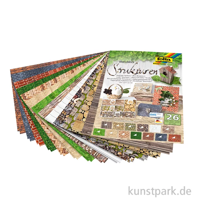 Artikelbild 1 des Artikels “Motivblock Modellbau Strukturen, 24 x 34 cm, 26 Blatt “