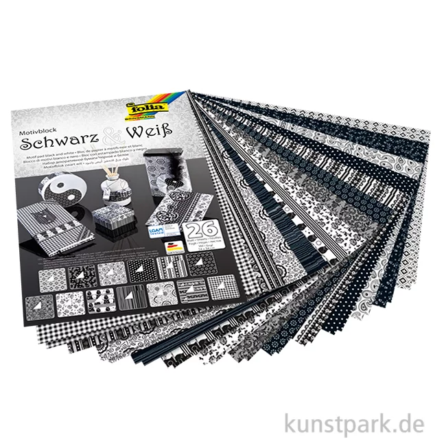 Artikelbild 1 des Artikels “Motivblock Schwarz Weiß, 24 x 34 cm, 26 Blatt “