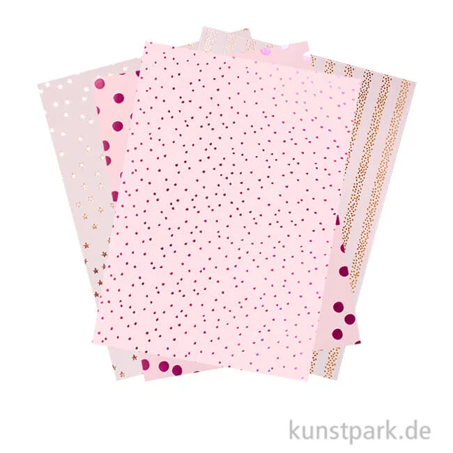 Artikelbild 1 des Artikels “Motivpapier Block - Metallisch Roségold, 20 Blatt “