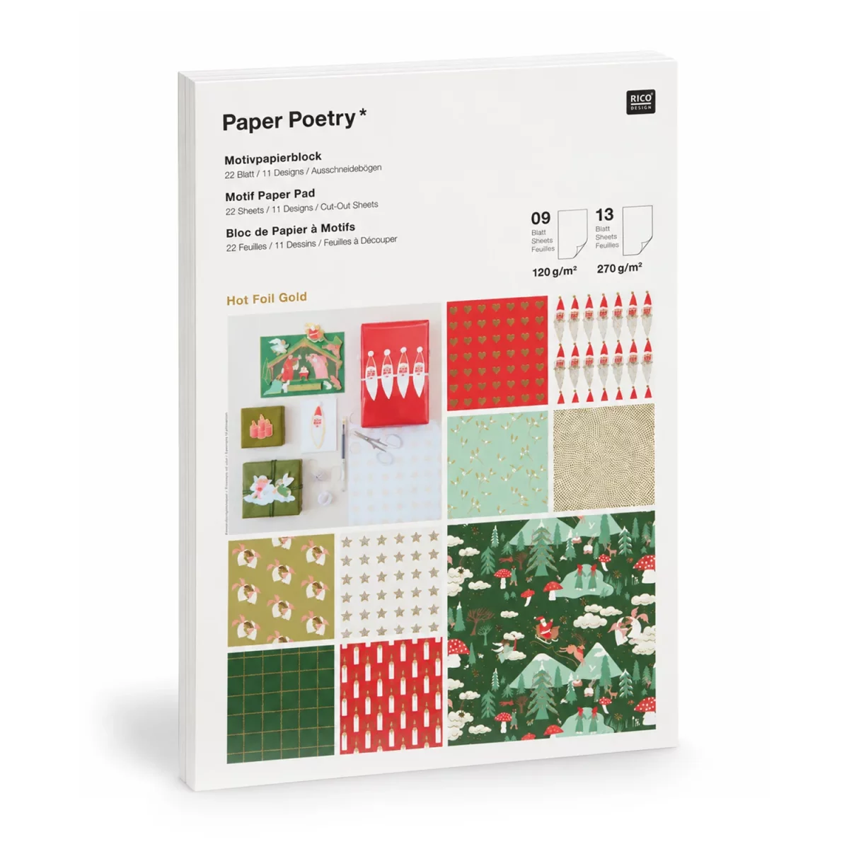 Artikelbild 1 des Artikels “Motivpapier Block - Advent, Advent, 22 Blatt “