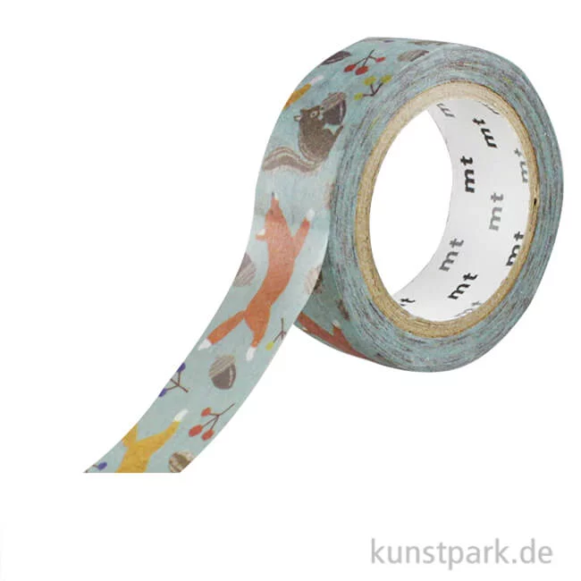 Artikelbild 1 des Artikels “MT Masking Tape, Embroidery Fox and Squirrel, 15 mm, 7 m Rolle “