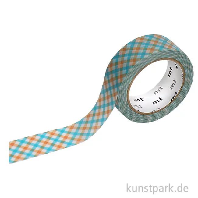 Artikelbild 1 des Artikels “MT Masking Tape Overlap Checkered Orange, 15 mm, 7 m Rolle “
