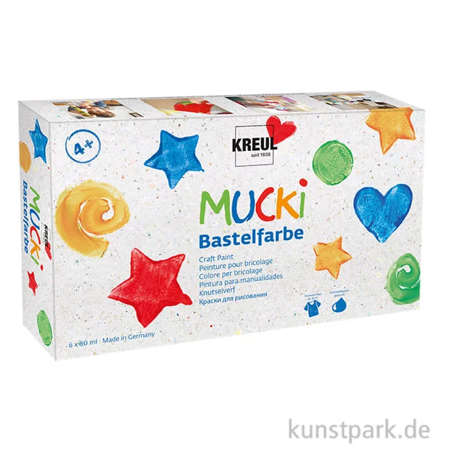 Artikelbild 1 des Artikels “MUCKI Bastelfarbe Set - 6 x 80 ml “