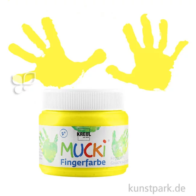 Artikelbild 1 des Artikels “MUCKI Fingerfarbe - cremig & pastos 150 ml | Gelb“