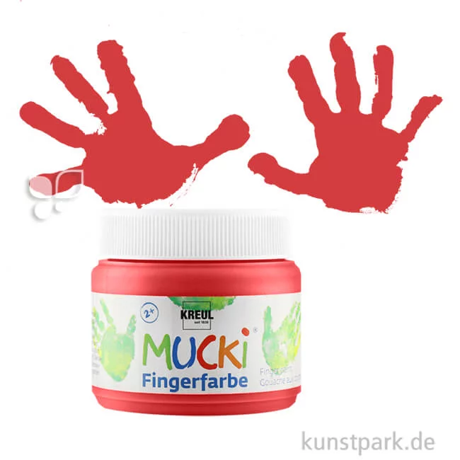 Artikelbild 1 des Artikels “MUCKI Fingerfarbe - cremig & pastos 150 ml | Rot“