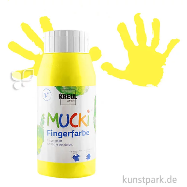 Artikelbild 1 des Artikels “MUCKI Fingerfarbe - cremig & pastos 750 ml | Gelb“