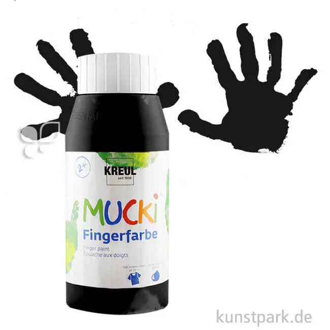 Artikelbild 1 des Artikels “MUCKI Fingerfarbe - cremig & pastos 750 ml | Schwarz“
